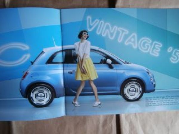 Fiat 500 Vintage "57 Sonderprospekt März 2015 NEU Rarität