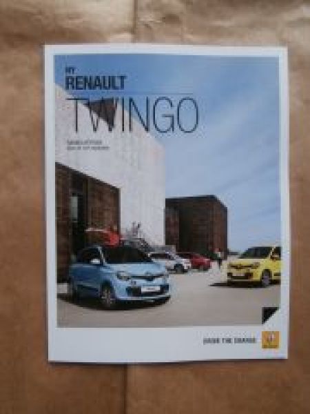 Renault Twingo III Prospekt Juli 2014 Dänemark NEU