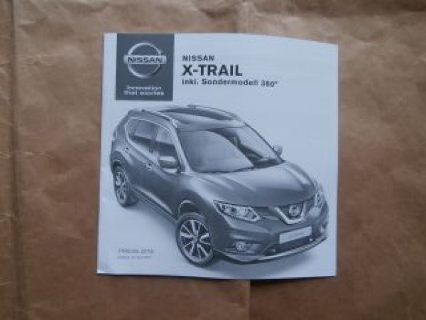 Nissan X-Trail +360° 1.April 2015 NEU Preisliste