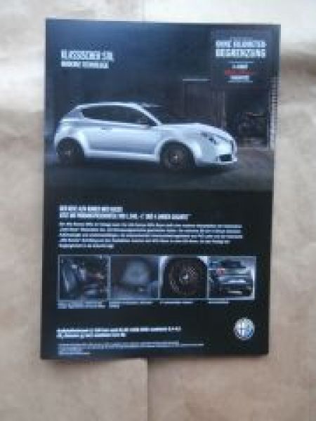 Alfa Romeo MiTo Racer Prospektblatt April 2015 NEU