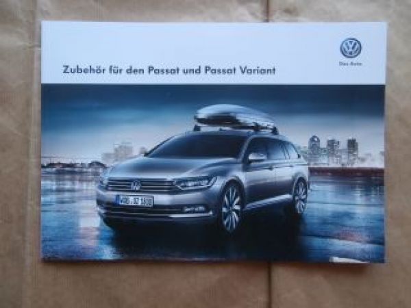 VW Passat +Variant Typ 3G B8 Zubehör Prospekt 9/2014 NEU