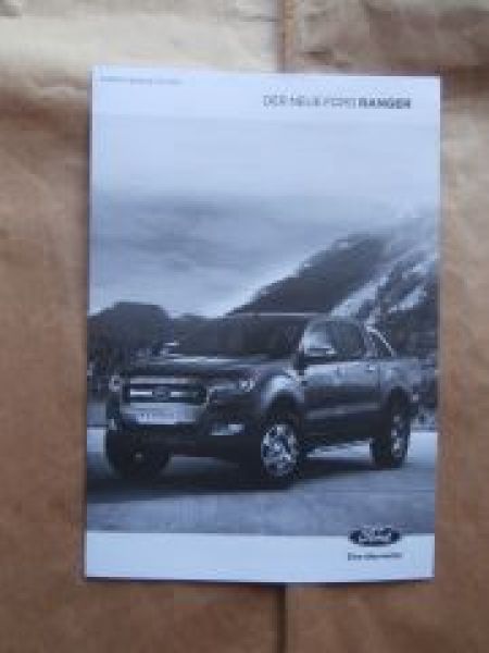 Ford Ranger +XLT + Limited +Wildtrak Prospekt mit Preisliste