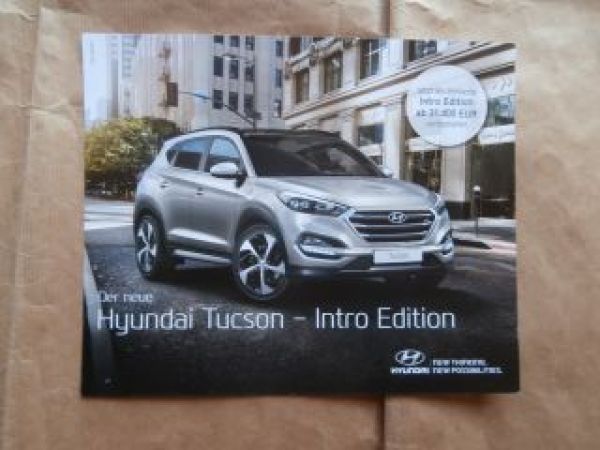 Hyundai Tucson Intro Edition Prospektblatt Juni 2015 NEU