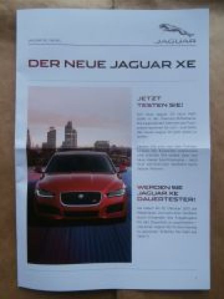Jaguar XE News Presseberichte + Halsband +Testfahrtschild
