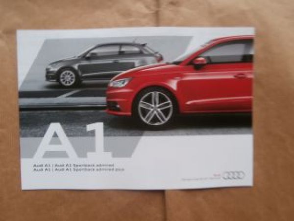 Audi A1 +Sportback Typ8X admired admired plus April 2015