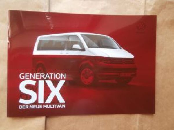VW T6 Multivan Generation Six Prospekt Juni 2015 NEU