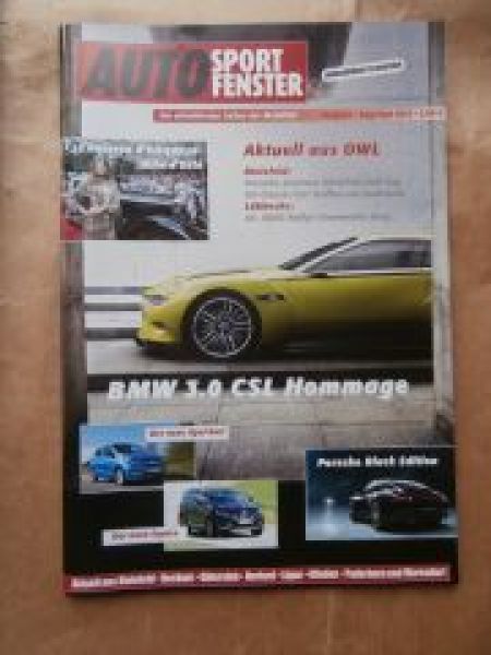 Auto Sport Fenster 8+9/2015 BMW 3.0CSL Hommage +E9,Opel Karl