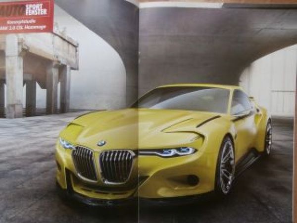 Auto Sport Fenster 8+9/2015 BMW 3.0CSL Hommage +E9,Opel Karl