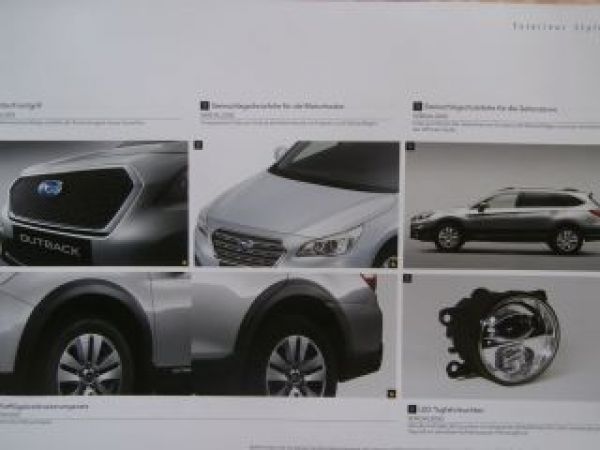Subaru Outback Zubehör Prospekt März 2015 NEU