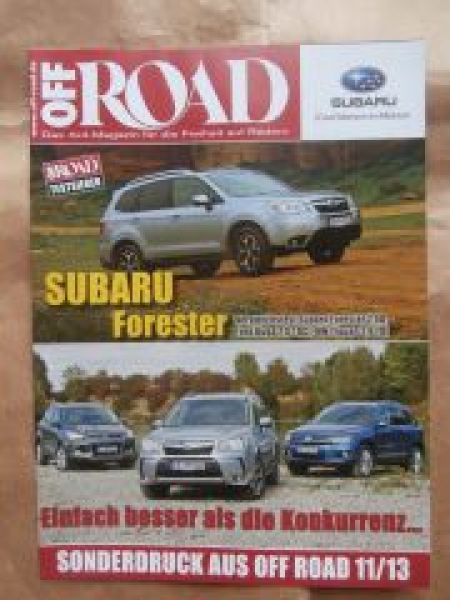 Off Road 11/2013 Subaru Forester 2.0d vs. Kuga vs. Tiguan