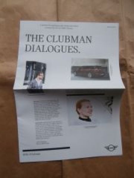 Mini Clubman Dialogues Neues Modell IAA 2015 NEU