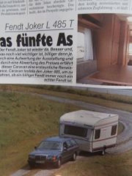 caravan 11/1986 Frankia 3000,Fendt Joker,Bürstner,Adria,KW