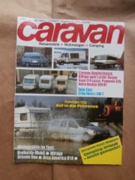 caravan 5/1988 Vergleich: Berger Oase 315 Luxus vs. Pannonia 320