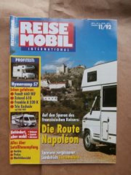 Reise Mobil 11/1992 Hymercamp57,Fendt 660SKF,Esterel 610,