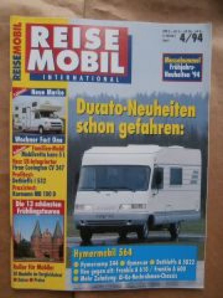 Reise Mobil 4/1994 Hymermobil 564, 544,Hymercar,Dethleffs A 5822