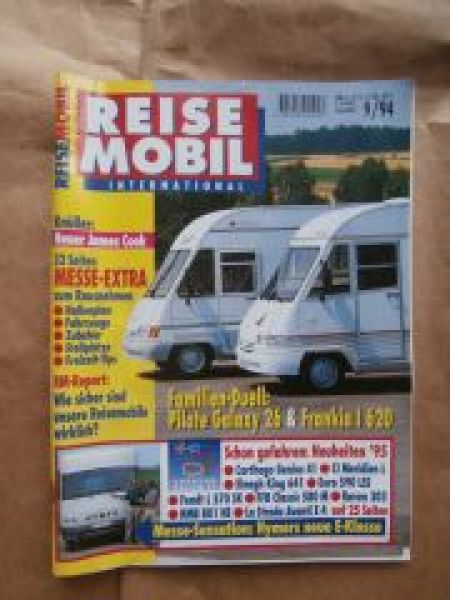 Reise Mobil 9/1994 Pilote Galaxy 26MX vs. Frankia I620 HKL