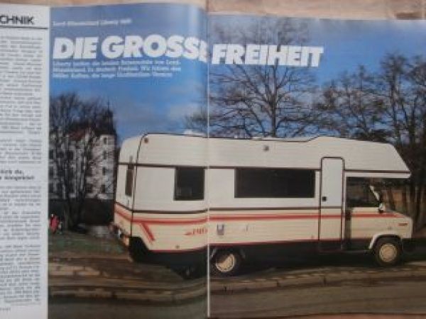 CAMP 6/1987 VW Golf2, Knaus Südwind M mit Audi 100CD Typ44