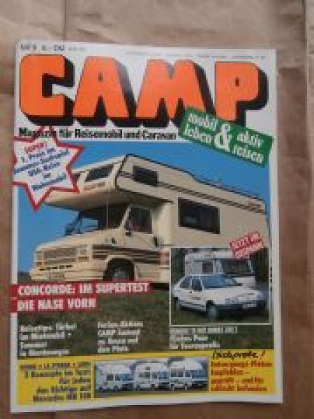 CAMP 6/1989 Renault 19 mit Hobby 350T,SKW Concorde 620ST,