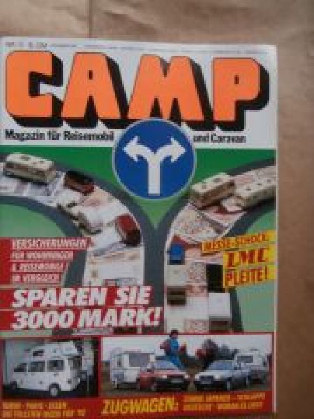 CAMP 11/1991 Lada Samara mit Dethleffs Camper 370T,Knaus Travell