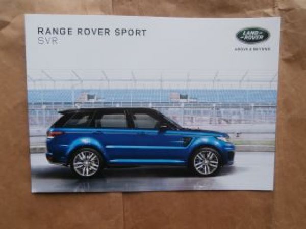 Land Rover Range Rover Sport SVR Prospekt 2014 NEU