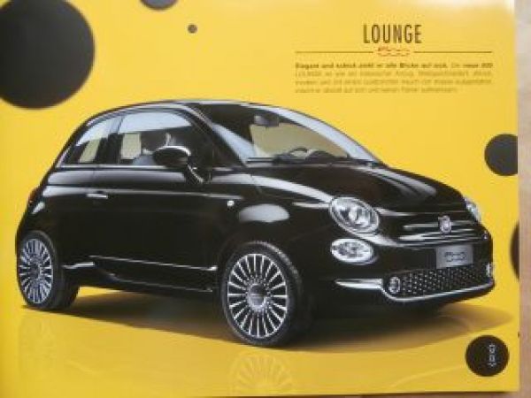 Fiat 500 NEW Comics Camouflage Navy Prospekt Juni 2015 NEU