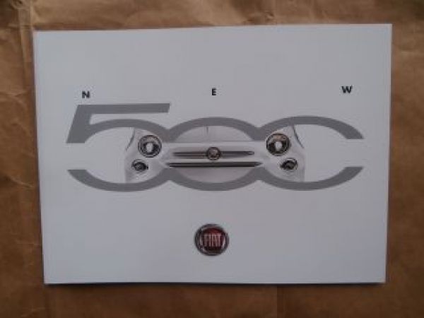 Fiat 500 NEW Comics Camouflage Navy Prospekt Juni 2015 NEU