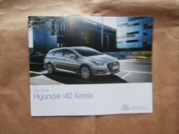 Hyundai i40 Kombi Prospekt August 2015 NEU