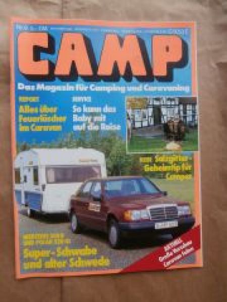 CAMP 9/1985 Mercedes 300D W124 mit Polar 520GL,VW Jetta Katalysa