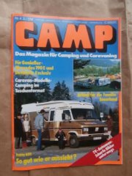 CAMP 4/1985 Mercedes 190E W201 mit Dethleffs Exclusiv 530,