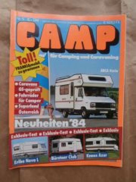 CAMP 5/1983 Eriba Nova L 490T, Bürstner club 500TL,Knaus Azur 49