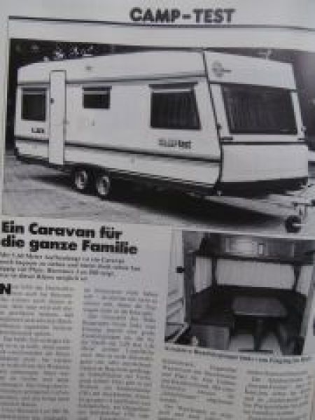 CAMP 4/1983 Bürstner Lux 560TK, Dethleffs Pirat D,Wilk Safaria C