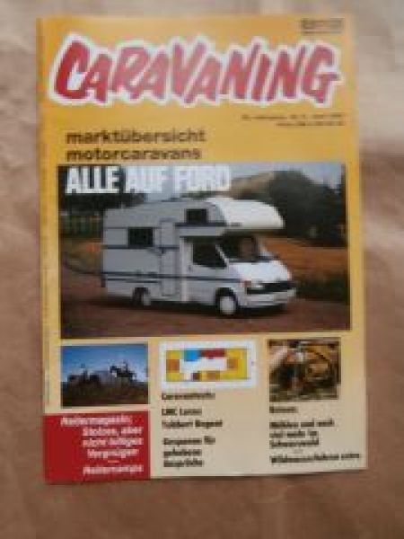 caravaning 6/1988 motorcaravans auf Ford,Tabbert Regent 490 TNK