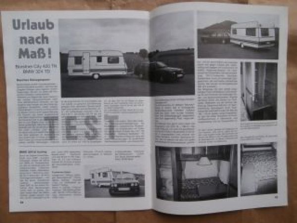 caravaning 11/1989 Bürstner City 420TM mit BMW 324TD E30 touring