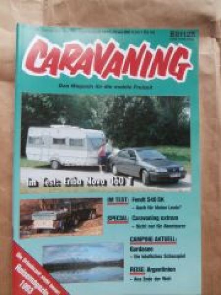 caravaning 7+8/1993 Eriba Nova 460T,Fendt 570SK,