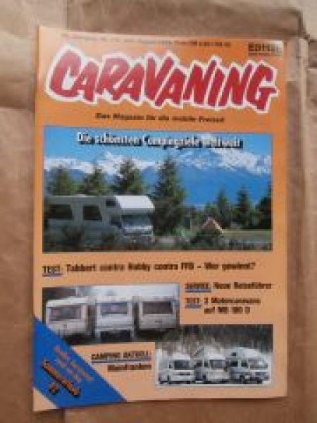 caravaning 7/8 1992 Vergleich Hobby 545TL vs. FFB 535TE vs. Tabb