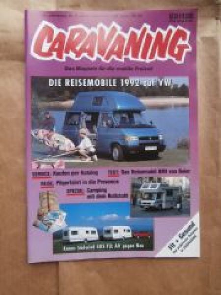 caravaning 3/1992 Reisemobile auf VW T4,Beier BM1,Südwind 485TU