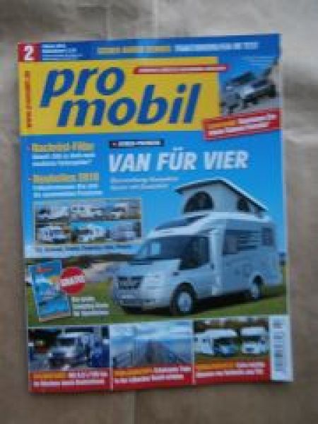 pro mobil 2/2010 Hymer Van 512, Frankia FF4,Karmann Colorado 685