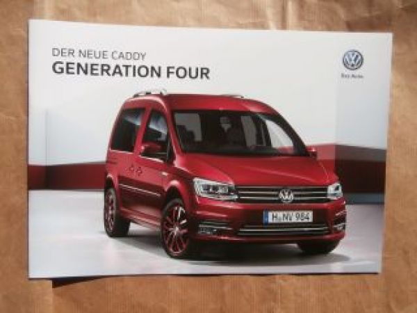 VW Caddy Generation Four Prospekt +Preisliste Juni 2015