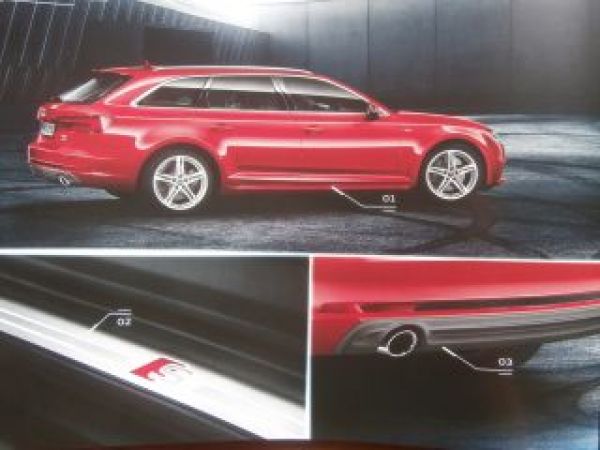 Audi A4 Limousine Avant B9 Prospekt September 2015 NEU