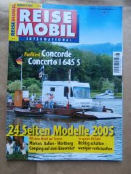 Reise Mobil 8/2004 Concorde Concerto I 645 S,Bürstner T 610 T700