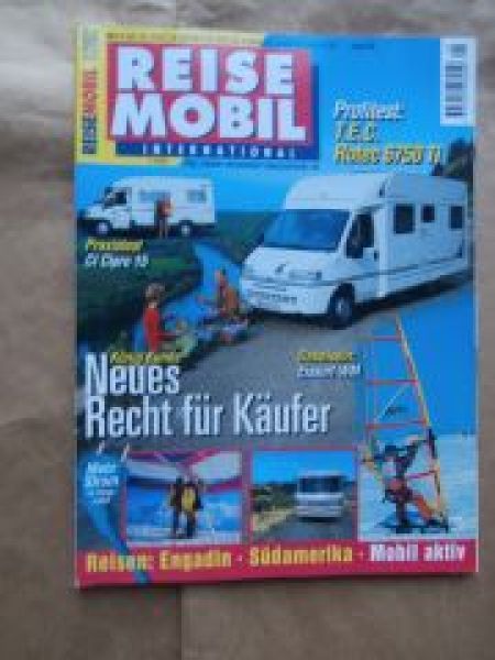 Reise Mobil 1/2002 CI Cipro 15, T.E.C. Rotec 6750 TI,Hymer B 564