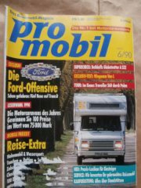 pro mobil 6/1990 Wingamm Van L,Dethleffs Globetrotter A 532,