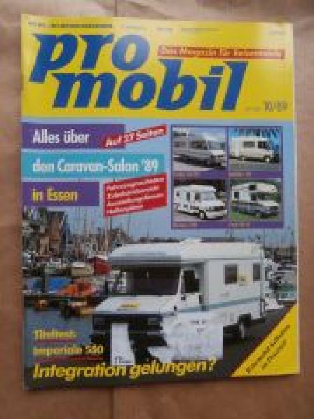 pro mobil 10/1989 Frankia 720TSF, Bürstner E500,Dethleffs I 532,