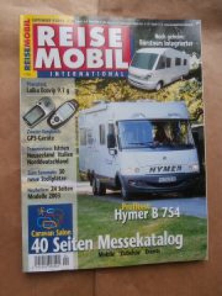 Reise Mobil 9/2002 Hymer B 754,Bürstner, Laika Ecovip 9.1 g,