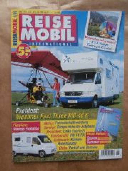 Reise Mobil 6/1998 Wochner Fact Three MB 46C,VW T4 TDI,Laika Eco