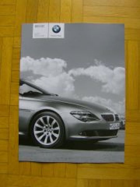 BMW Preisliste M6 Coupe E63 M6 Cabrio E64 9/2008 NEU