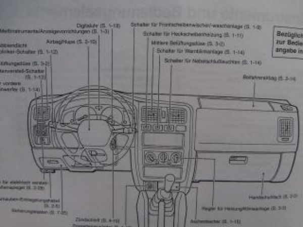 Nissan Almera Betriebsanleitung Mai 1996 Handbuch