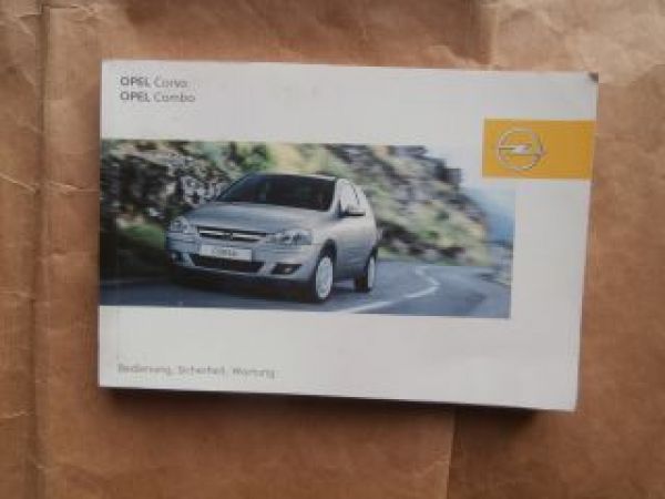 Opel Corsa C +Combo Anleitung August 2004 Benzin/Diesel