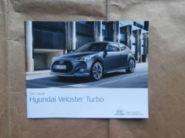 Hyundai Veloster Turbo Prospekt September 2015 NEU