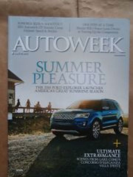 Autoweek 22.6.2015 Mazda MX-5, 2016 Ford Explorer,Concorso D" El